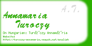 annamaria turoczy business card